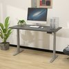 We'Re It Lift it, 48"x24" Electric Sit Stand Desk 4 Memory/1 USB LED Control Charcoal Strand Top, Silver Base VL22BS4824-6307
